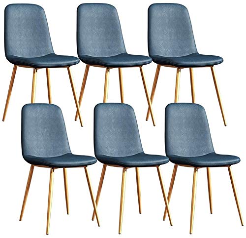 Modern Kitchen Dining Room Chairs Modern Dining Chairs Set Of 6 Kitchen Chair Lounge Barstool With Metal Legs PU Leather Seat And Backrests For L