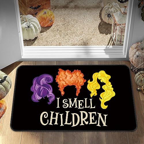 Halloween Door Mat Hocus Pocus Decorative Doormat I Smell Children Non Slip Front Porch Rug Seasonal Welcome Mat Entrance Floor Mat Halloween Hom
