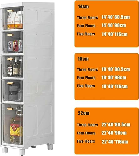 OPSREY 3/4/5-Drawer Mobile Storage Cabinet, Bathroom Storage Cabinet for Small Spaces, Over The Toilet Storage Cabinet for Skinny Bathroom Storag