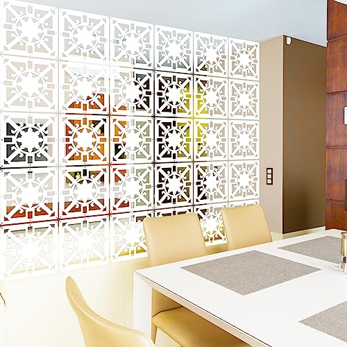 PKEPJ Hanging Room Divider Panels,Safety Room Divider 10 Pieces Screen Panels for Living Room Bedroom Office Home Decoration (White01)