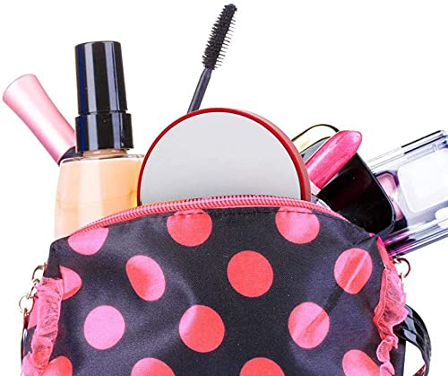 LYPER 5X Magnifying Mirror with 2 Suction Cups, 3 Inches Round Multifunction Magnifying Mirror for Cosmetic, Shaving, Blackhead/Blemish Removal (