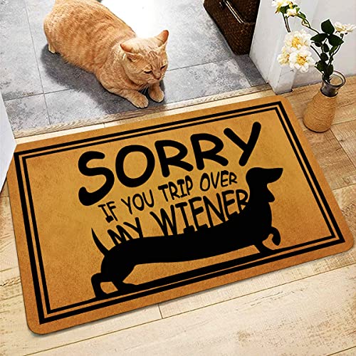 Front Door Mat Welcome Mat Sorry We're All Peopled Out Rubber Non Slip Backing Funny Doormat Indoor Outdoor Rug 24"(W) X 16"(L)