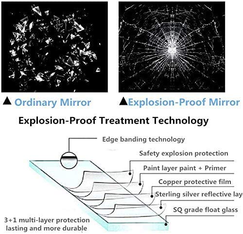 Round bathroom Illuminated mirror with Sensor Touch Control, 3-Colour Dimming Function, 600x600mm LED Backlit Makeup Mirror wall Mounted, IP44 Ra