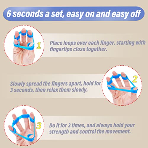 Grip Strengthener, 6 Pcs Hand Grips Strengthener Finger Strengthener, Silicone Hand Strengthener Grip Trainer Forearm Strengthener for Stress Rel