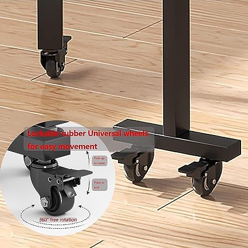 Kitchen Folding Dining Table, Extendable Butterfly Table, Space Saving Wood Rectangular Drop Leaf Table, Versatile Dinner Table with 6 Wheels, fo