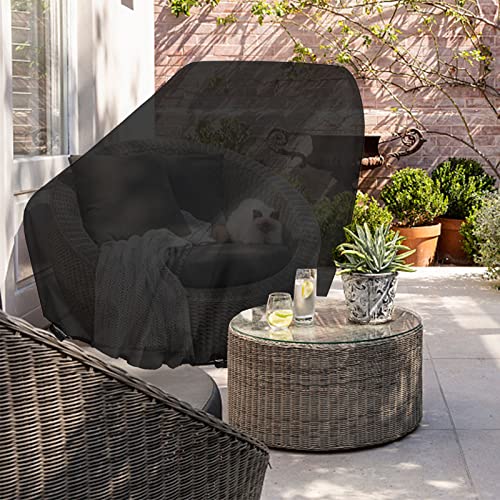 Timisea Patio Chair Covers,Garden Stacking Chair Cover,Patio Seat Covers,Garden Chair Covers,Waterproof Heavy Duty Outdoor Furniture Cover, 89 x