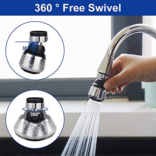 KBNIAN 2 Pcs Kitchen Tap Spray Head,Universal Adjustable 360 Degree Kitchen Tap Aerator Faucet Tap Aerator 2 Modes (Shower and Jet) Faucet Spraye