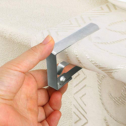 TRIXES 8PC Pack of Stainless-Steel Tablecloth Clips - Adjustable Metal Clips – Perfect for Table Buffets Food Platters Parties BBQ’s Home and Out