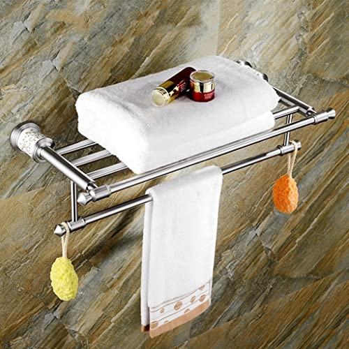 HIGOH Towel Racks,Bathroom Towel Rack Wall Mounted Towel Holder,Stainless Steel Towel Rack,304 Bathroom Rack with Single Towel Bar,Wall Mounted B