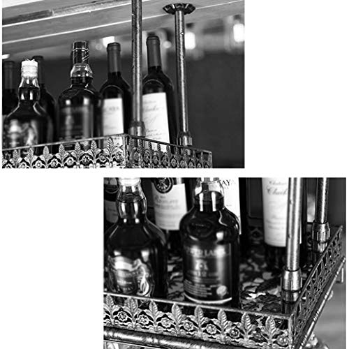 ZYZMH Wine Rack, Bar Hanging Goblets Simple Display Wrought Iron Wine Rack, Elegant Black