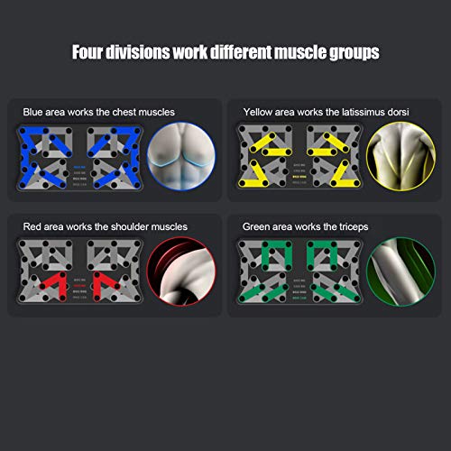 Push Up Board, Ergonomic Design Handle, Body Building Fitness Exercise Different Muscle Groups, Antiskid Training Tools