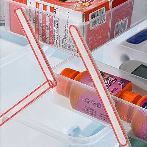 LIKEUDO 34 x 19 x 21.5 cm White 3 Layer First Aid Medicine Storage Box Family Medicine Organizer Emergency Medicine Organizer