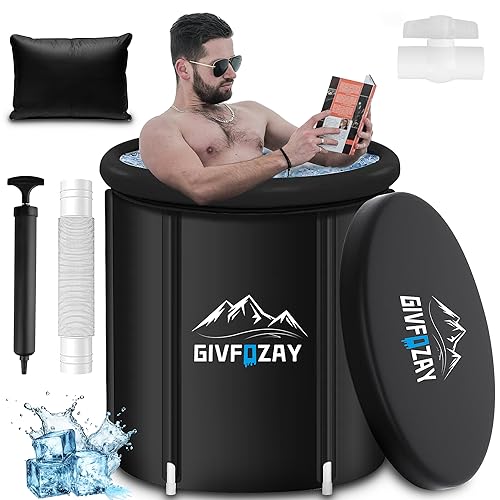 Ice Bath Tub for Athletes, Foldable Polar Pod, Inflatable Arctic Pod Ice Bath, Multi Level Portable Ice Bath Dipping Pool, Ice Bath Tub for Adult