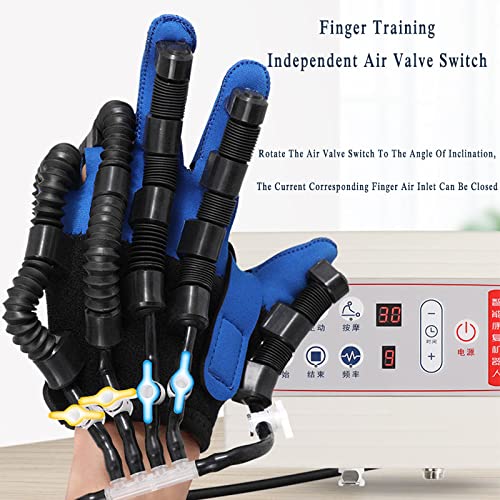 WANGZI Robot Glove Hand Training Rehabilitation Long-Term Relief Finger Cramps with Single Finger Training and Mirror Mode,Left-M