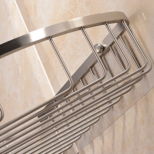 Konhard CS003 Bathroom Corner Shelf Wall Mount, Stainless Steel