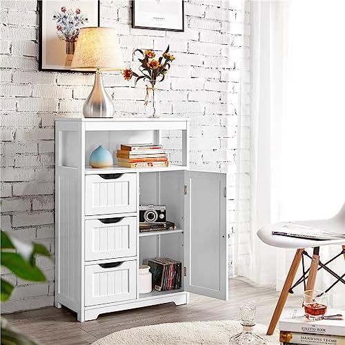 N/A Bathroom Storage Cabinet with Shelving, White Bathroom Cabinets