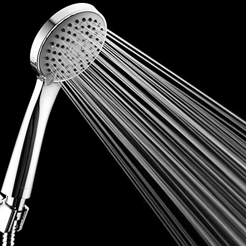 Shower Head,SAMODRA Low Water Pressure Boosting Handheld Shower Head High Pressure Water Saving 3 Powerful Spray Settings for Bathroom – Chrome