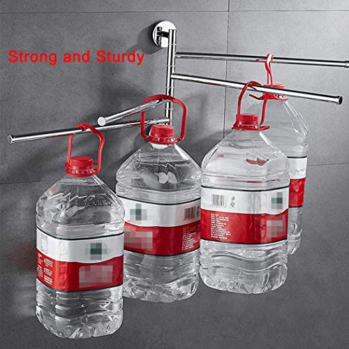 PHOEWON Swivel Towel Rail Chrome Stainless Steel Bath Rack Wall Mounted Towel Rack Holder with 4 Swivel Bars, Swing Towel Holder for Kitchen, Bat