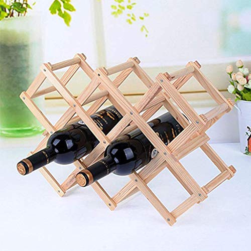 PIBM Fashion Creative Wooden Wine Rack 3/6/10Wine Bottles Assembly Wine Rack Kitchen Bar American Creative Wine Rack Free Standing J1114