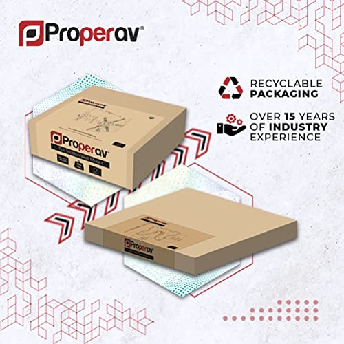 ProperAV Heavy Duty Swing Arm TV Wall Bracket 37" 40" 42" 43" 46" 50" 55" 60" 65" 70" VESA Max 600X400 Black