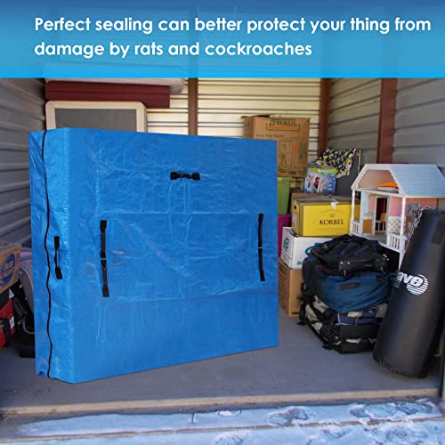 Mattress Bag for Moving and Storage with 11 Handles, Queen Size, Reusable Extra Thick Mattress Protector with Zipper Closure, Heavy Duty Waterpro