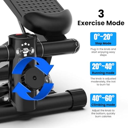 Stepper for Excercise, Stair Stepper, with Resistance Bands, Mini Stepper