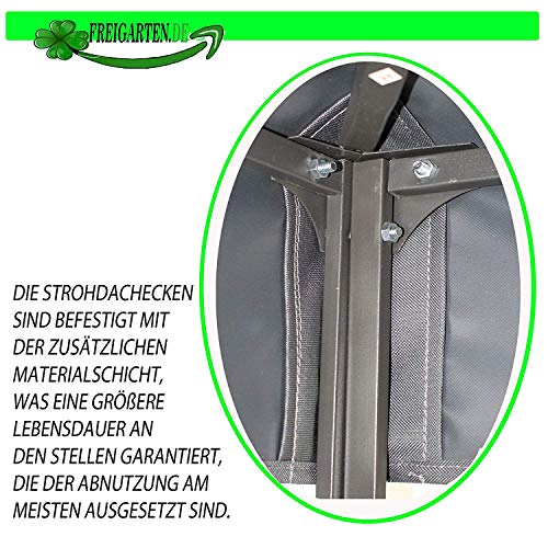 freigarten.de - Replacement Roof for Gazebo 3 x 3 m Waterproof Panama PVC Soft 370 g/m² Extra Strong Model 1