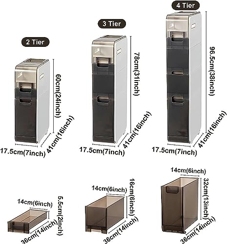 Shykey Bathroom Storage Cabinet Slim Toilet Paper Storage Cabinet Bathroom Floor Cabinet Freestanding Multipurpose Storage Cabinet with Drawer Fr