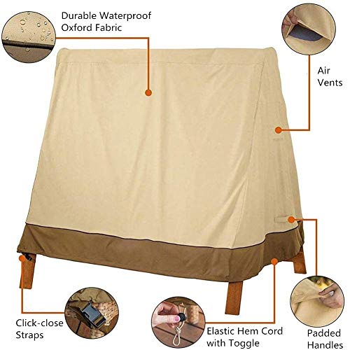 mychoose A Frame Swing Cover Garden Swing Seat Cover Waterproof Hammock Hanging Chair Cover Protector 182x139x170cm Dust Sun Proof Furniture Prot