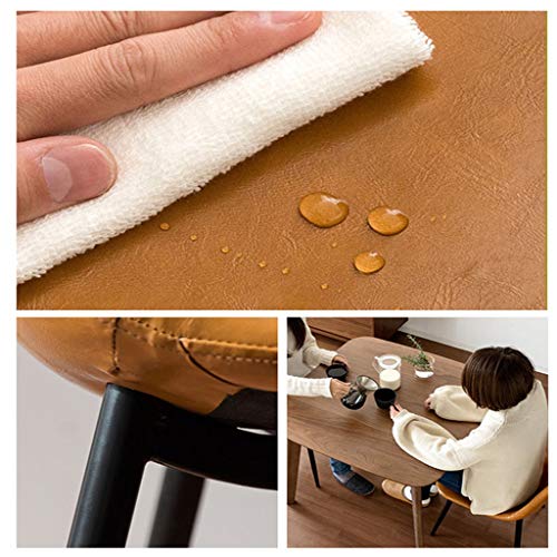 Modern Kitchen Dining Room Chairs Leather Dining Chairs Kitchen Chair Water Proof PU Leather Side Chair With Black Metal Legs For Dining And Livi