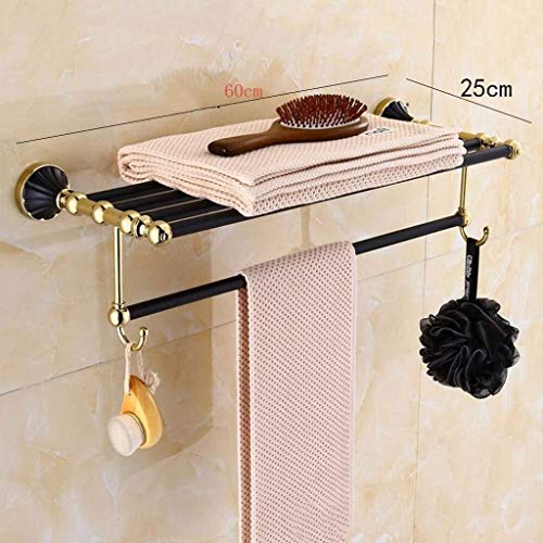 N/A Bath Towel Bar Stainless Steel Towel Rack Bathroom Towel Hanger Wall Mount Brushed Gold
