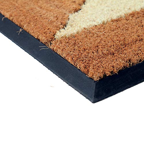 Coco&Coir Door Mat | Natural Coir | Non-Slip | Thick Coir | Premium Quality | Rubber Backed | Eco-Friendly | Indoor | Outdoor | Heavy Duty | Entr
