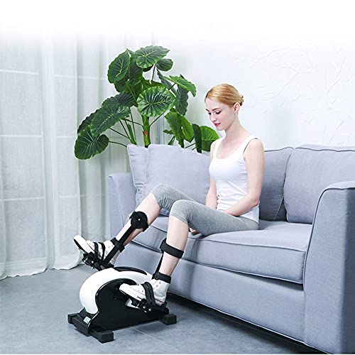 LUNEZY Electric Rehabilitation Exercise Bike Upper Limb Lower Limbs Hand Leg Bicycle Elderly Home Pedal Exerciser Bike, Resistance Adjustable (C)