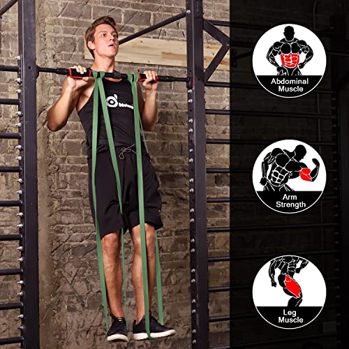 Odoland Resistance Pull Up Bands and Loop Band Set Exercise Loop Band for Men Women, Pack of 5 Different Resistance Levels Elastic Band with Door