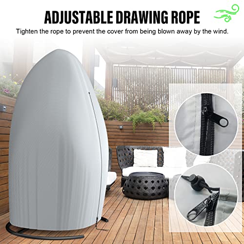 Estefanlo Egg Chair Cover Waterproof Heavy Duty Hanging Egg Chair Covers 210D Oxford Outdoor Swing Egg Chair Cover115x190cm