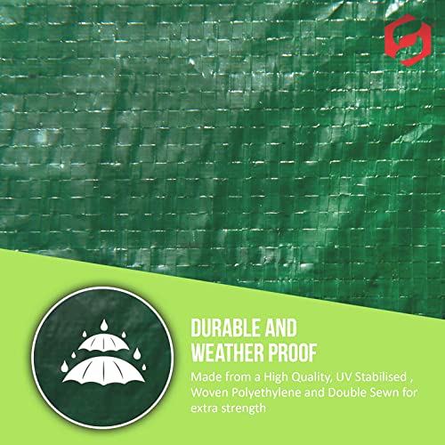 SUL Heavy Duty 1.2m Waterproof Outdoor Garden Bench Cover with Corner Eyelets Securing Ropes, Windproof Patio Furniture Cover, Anti-UV, Tear Resi