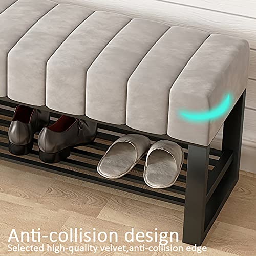 shoe storage bench ottoman Storage Benches Modern Upholstered Shoe Bench With Velvet Seat,Decorative Entryway storage Bench,Shoe Rack Bench Shoe
