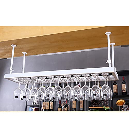EYLINK Hanging Wine Rack, European Simple Creative Wine Rack, Home/Bar Counter/Wine Cabinet Adjustable Boom Wine Glass Holder, Upside Down Goblet