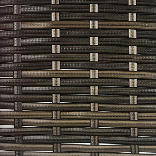 Mhome Plastic Woven Rattan Repair Material for Outdoor Garden Patio Furniture, Durable Wicker Bench Chair Table Repair Kits (Coffee B)