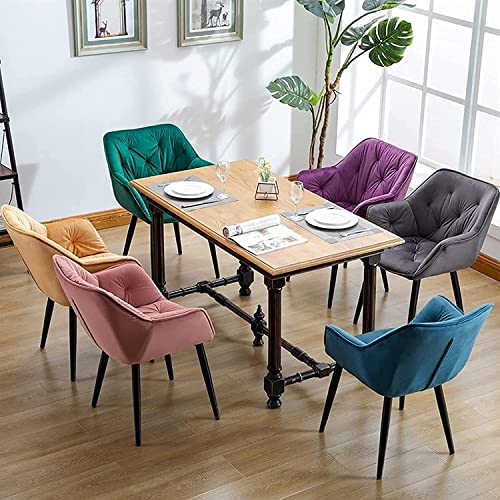 Kitchen Dining Room Furniture Chairs Dining Chair Set Of 2 Modern Velvet Living Room Bedroom Kitchen Armchair Metal Legs Lounge Chair Home Chair