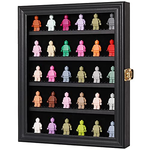VERANI Minifigures Miniature Display Case Collectibles Display Box Wall Mount Figure Display Curio Cabinet with UV Protected Anti Fade 92% Clear