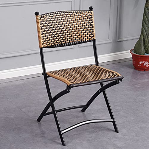 FKSDHDG Garden Chairs Table Set Rattan Furniture Dining Folding Chairs Lazy Lounge Chair Balcony Summer Chair Home Backrest Dining Table (Size :