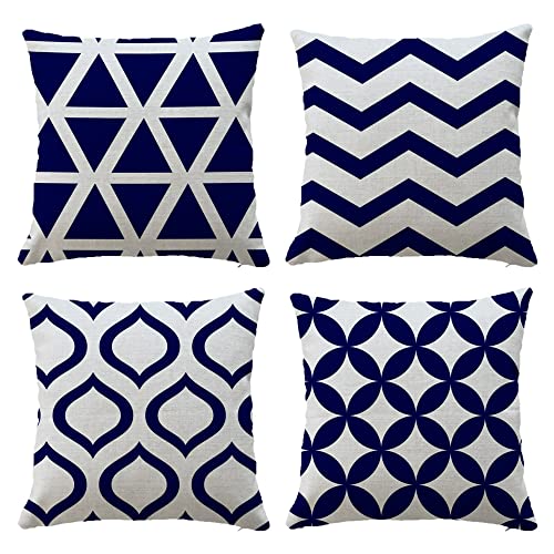 Hangood Waterproof Cushion Covers Outdoor Garden Geometry Set of 4pcs Throw Pillow Case Home Decorative Sofa Protectors Chair Living Room Yellow