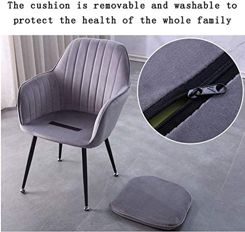 Modern Kitchen Dining Room Chairs Kitchen Dining Chair Set Of 6,with Metal Legs Velvet Seat and Backrests Kitchen Living Room Arm Sofa Chair (Col