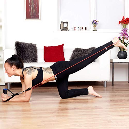 Geez Fitness Resistance Bands Full Set for Women and Men, Mobility, Strength Training Body & Injury Rehab, Door Anchor, Bands for Chest, Thighs,