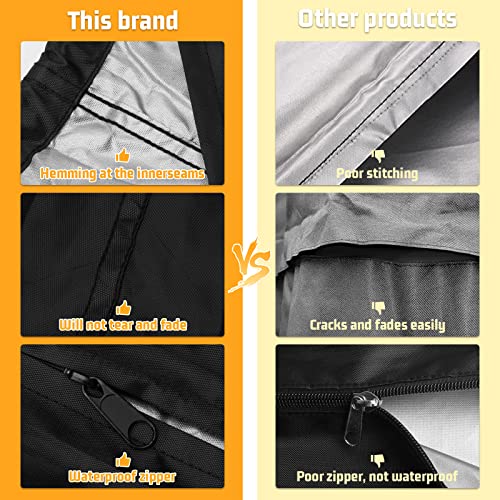 Parasol Cover Waterproof,Parasol Protective Cover with Zip Fit for 2 to 4 M Large Cantilever Parasol Protective Cover (265 x45/70/50CM)