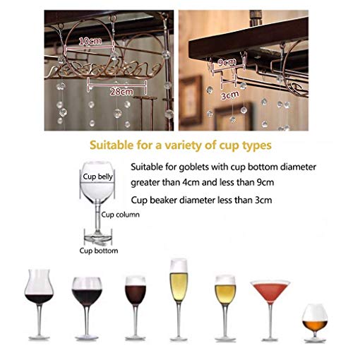 Inverted Wine Racks Simple Ceiling Style Multi-Functional Display Home Goblet Wine Racks Restaurant Kitchen Bar Adjustable Height Floating Wine R