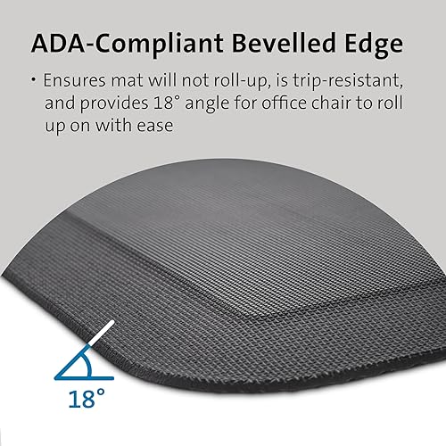 Kensington Anti Fatigue Mat for Home Office, Black - Reduces Fatigue and Provides Comfort, Ergonomic, Ideal for standing desk, kitchen, Anit-slip