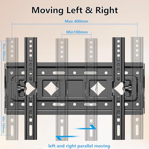 JXMTSPW TV Wall Bracket Fit Most 32-68 inchs LED, LCD OLED and Plasma Flat Curved TVs, Heavy Duty Low Profile Tilt TV Wall Mount, Max VESA 400x40