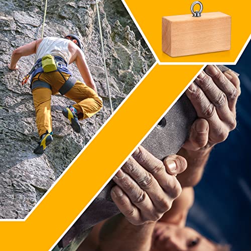 Wettarn Wooden Pinch Block Grip Workout Hand Grip Pinch Block Climbing Power Forearm Trainer Finger Exerciser Strength Training Equipment for Fit